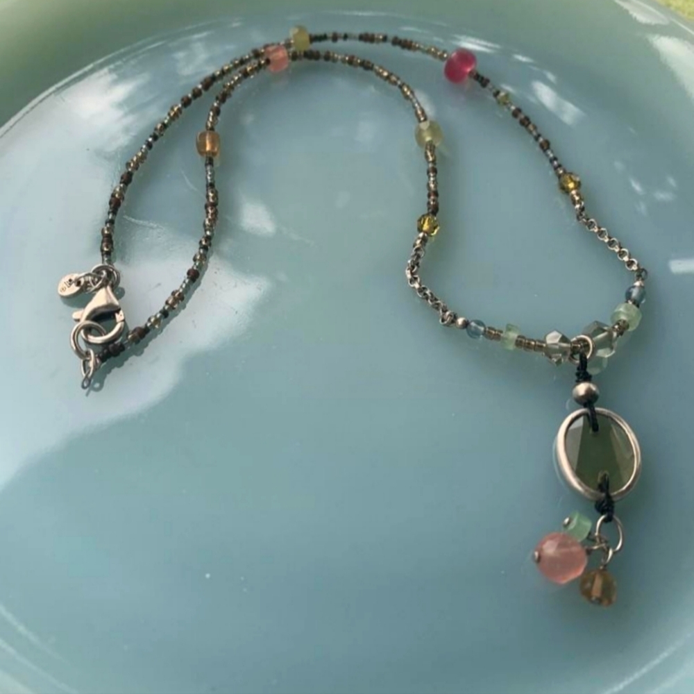 Silver and Gemstone necklace